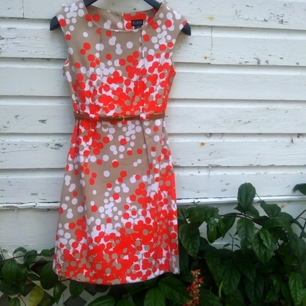 Soho Apparel LTD Retro Colorful Circle Print Dress